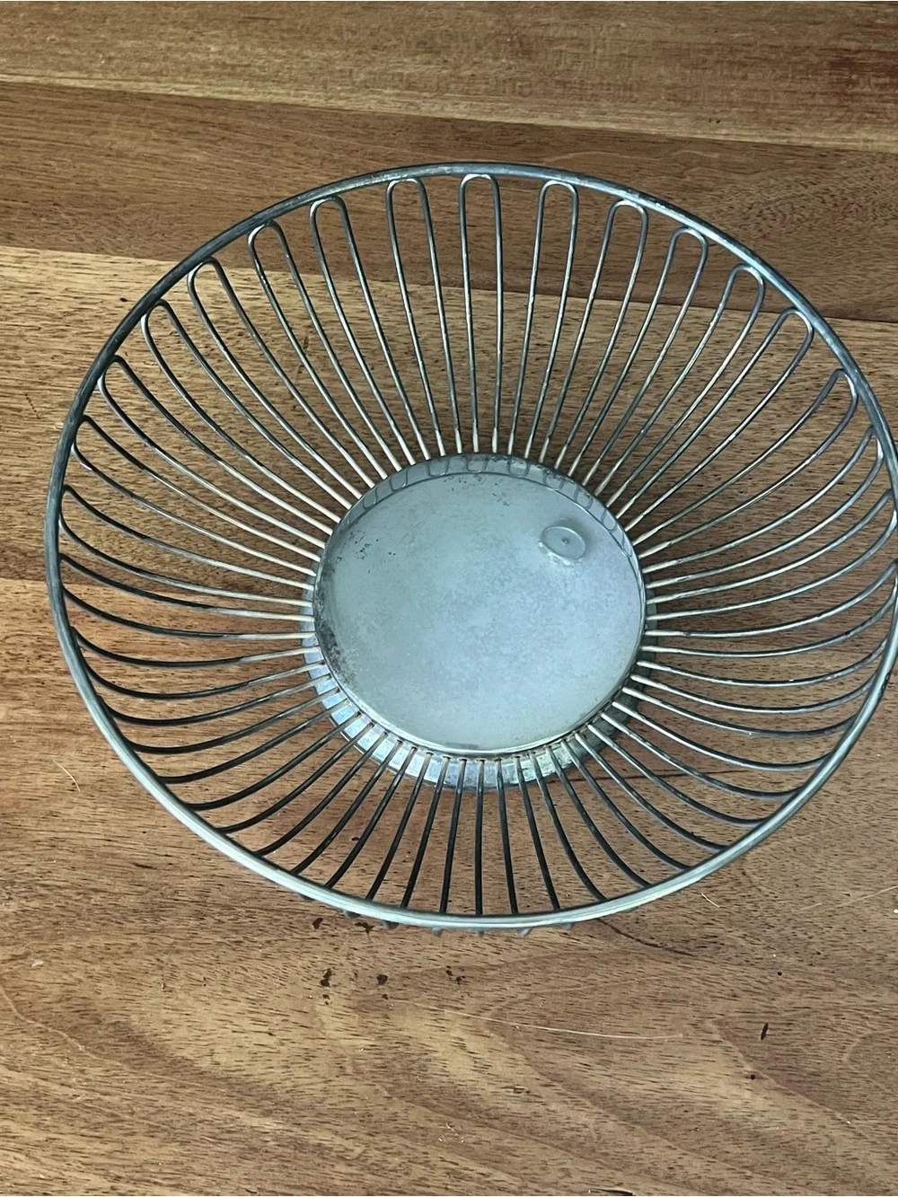 Vintage Godinger Wire Fruit Basket - Silver plate Metal Bowl 9.5 in